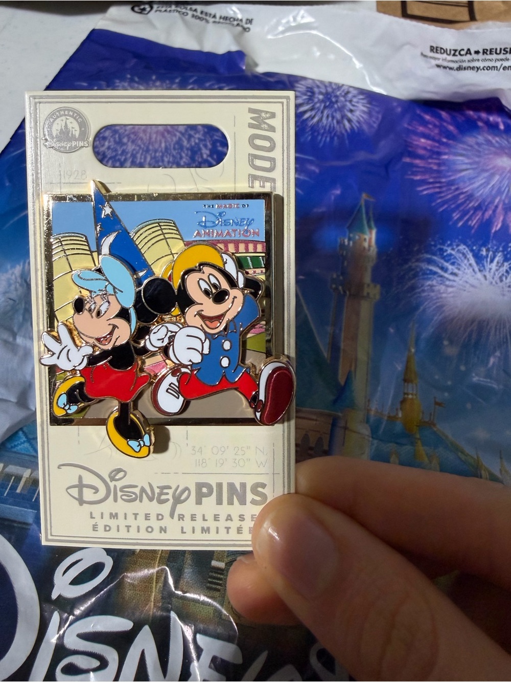 2026 Disney Parks Mickey & Minnie Magic Of Animation Hollywood Studios LR Pin